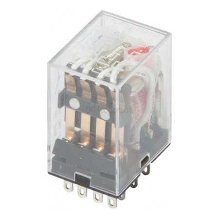 Реле проміжне з LED-індикацією e.control.p346L, 4 групи контактів 3А 230В AC, E.NEXT