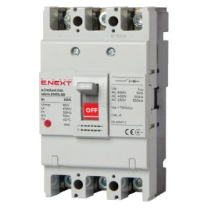 Шафовий автоматичний вимикач e.industrial.ukm.100S.50, 3P 50А 50кА, E.NEXT