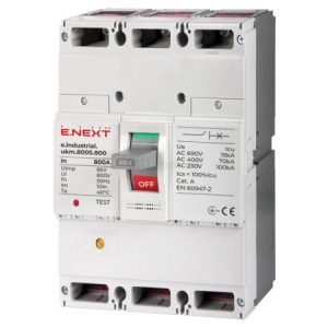 Шафовий автоматичний вимикач e.industrial.ukm.800S.800, 3P 800А 70кА, E.NEXT