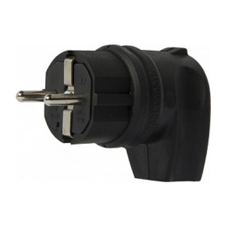 Вилка переносна каучукова кутова e.plug.rubber.angle.027.16 2P+PE (Schuko) 16А 250В IP44, E.NEXT (Mutlusan)