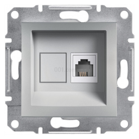 Розетка телефонна (RJ11) Asfora алюміній, Schneider Electric