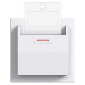 Вимикач картковий з ключем механічний Asfora білий, Schneider Electric