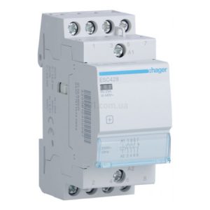 Контактор модульний ESC428 25А 230В AC 3НВ+1НЗ, Hager