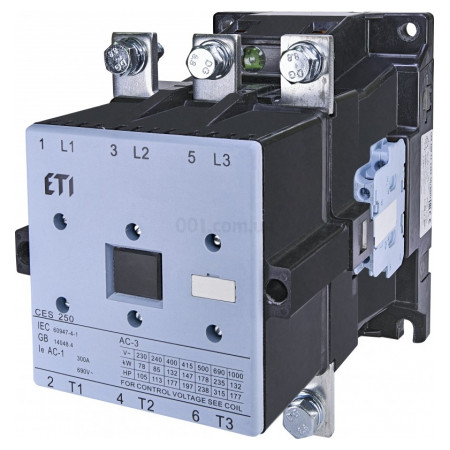 Контактор CES 250.22 230V/AC 250A 132kW AC3, ETI