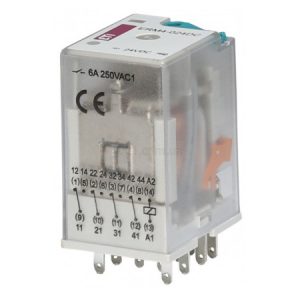 Реле електромеханічне ERM4-024DC 4CO 24V DC (6А AC1), ETI