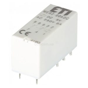 Реле електромеханічне мініатюрне MER2-005DC 2CO 5V DC (8А AC1), ETI