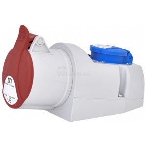 Розетка комбінована EZCZ-S-3243 IP44 (32A, 400V/230V, 3P+PE / +EE 16S Schuko), ETI