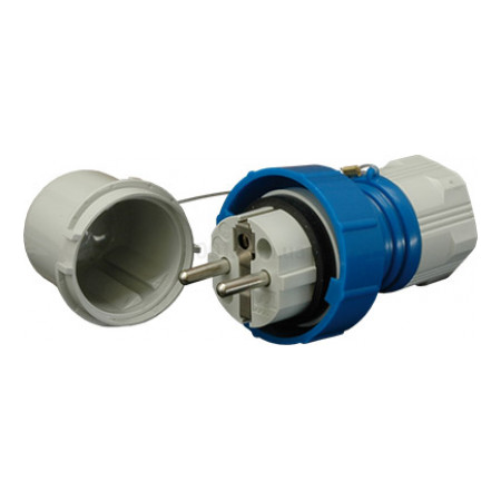 Вилка універсальна EEVG-16 IP67 (16A, 250V, Schuko), ETI
