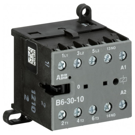 Контактор мініатюрний B6-30-10-80 9А 230В AC 1НВ, ABB