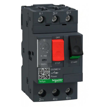 Автоматичний вимикач захисту двигуна TeSys GV2 6-10А, Schneider Electric