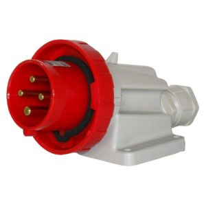 Вилка стаціонарна 90° IEC 309 HP 3P+PE 63A 400В IP67, GEWISS