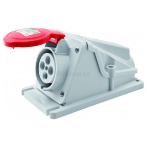 Розетка стаціонарна 90° IEC 309 HP 3P+PE 16A 400В IP44, GEWISS
