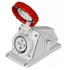 Розетка стаціонарна 90° IEC 309 HP 3P+PE 16A 400В IP67, GEWISS