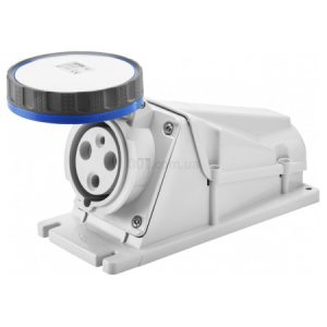 Розетка стаціонарна 90° IEC 309 HP 2P+PE 63A 230В IP67, GEWISS