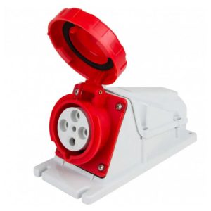 Розетка стаціонарна 90° IEC 309 HP 3P+PE 63A 400В IP67, GEWISS