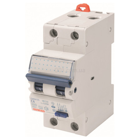 Диференційний автоматичний вимикач COMPACT RCBO 1P+N C6 30мА тип AC 6кА, GEWISS