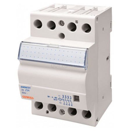 Контактор модульний 63A 2НВ 230B 3M, GEWISS