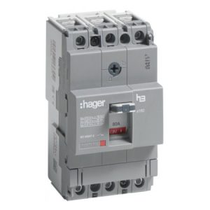 Автоматичний вимикач x160 In=80А 3P 18кА, Hager