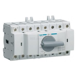 Перемикач модульний HIM406 трипозиційний (I-0-II) 4P 63А, Hager