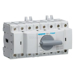 Перемикач модульний HIM408 трипозиційний (I-0-II) 4P 80А, Hager