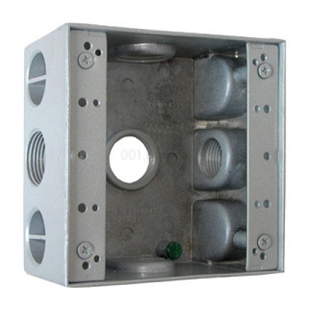 Коробка монтажна металева без кришки e.industrial.pipe.db.thread.5.3/4" з 5 різьбовими вводами 3/4", E.NEXT