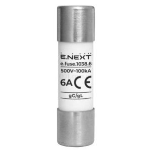 Плавка вставка запобіжника e.fuse.1038.6, 10×38 мм 6 А, E.NEXT