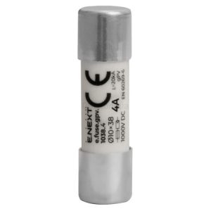 Плавка вставка запобіжника e.fuse.gpv.1038.4, 10×38 мм gPV 4A 1000V DC 20кА, E.NEXT