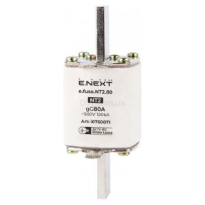 Запобіжник плавкий (вставка) e.fuse.NT2.80, 80 А габарит 2, E.NEXT