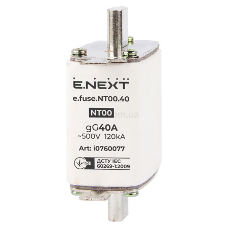 Запобіжник плавкий (вставка) e.fuse.NT00.40, 40 А габарит 00, E.NEXT