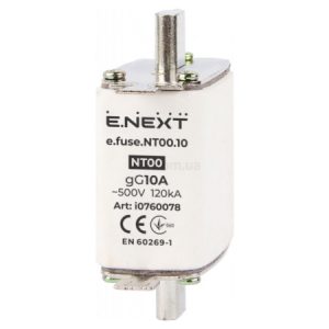 Запобіжник плавкий (вставка) e.fuse.NT00.10, 10 А габарит 00, E.NEXT