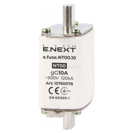 Запобіжник плавкий (вставка) e.fuse.NT00.10, 10 А габарит 00, E.NEXT