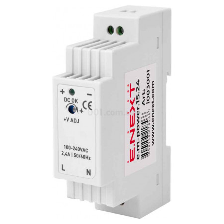 Блок живлення на DIN-рейку e.m-power.15.24 15Вт DC24В, E.NEXT