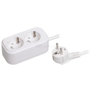 Подовжувач У02 2 місця 2P+PE/5 метрів 3×1мм² 16А/250В серія CLASSIC, IEK