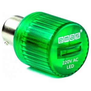 Світлодіод 220В зелений, EMAS