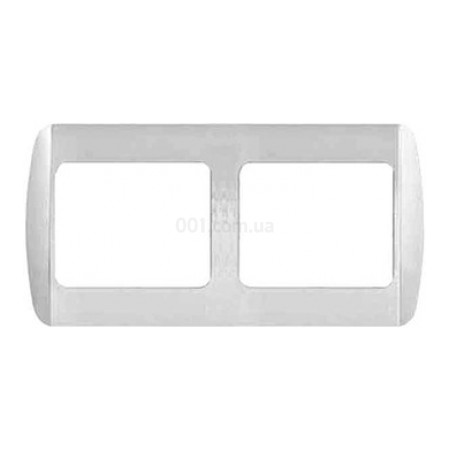 Рамка двохпостова горизонтальна біла e.install.stand.frame.2 серія e.standard, E.NEXT
