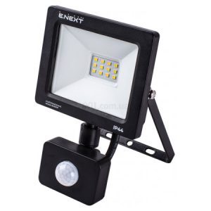 Прожектор світлодіодний 10Вт з датчиком руху 6000К e.LED.flood.stand.sensor.10.6000, E.NEXT