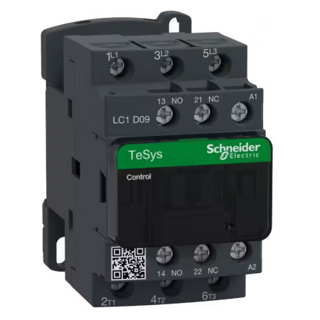 Контактор TeSys D 3P 9A 1НВ+1НЗ 220В AC, Schneider Electric