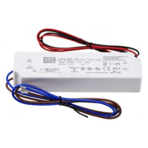 Блок живлення LPV-60-12 60Вт AC230В/DC12В, MEAN WELL