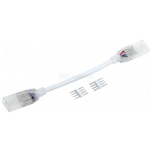 Конектор RGB 14мм гнучкий (роз'єм - 10 см - роз'єм) для LED стрічки ALFA (5 шт.), IEK