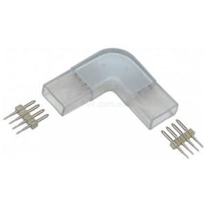 Конектор RGB 14мм кутовий (роз'єм - роз'єм) для LED стрічки ALFA (5 шт.), IEK