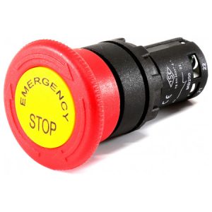 Кнопка "грибок" d=40мм EMERGENCY STOP з фіксацією (повернення поворотом) 1НЗ (серія MB), EMAS