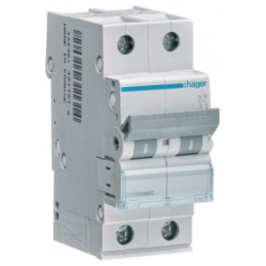 Автоматичний вимикач MCN206 2P 6kA C-6A 2M, Hager