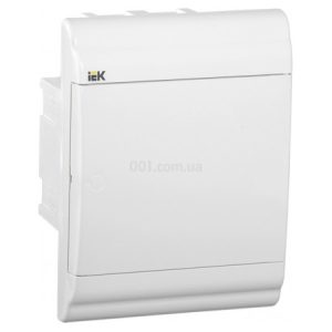 Бокс ЩРВ-П-4 вбудовуваний 4 модулі IP41 PRIME з білими дверима, IEK