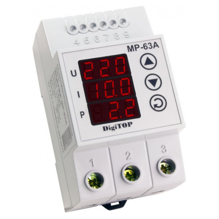 Реле напруги багатофункціональне MP-63А 63А, DigiTOP