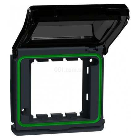 Кришка боксу з дверцятами для виробів Unica New Mureva Styl чорна IP55, Schneider Electric