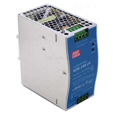 Блок живлення NDR-240-24 240Вт AC230В/DC24В, MEAN WELL