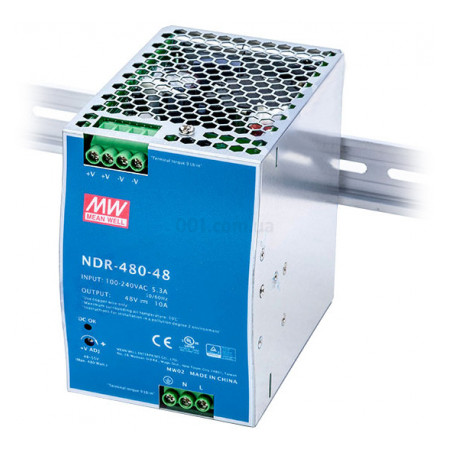 Блок живлення NDR-480-48 480Вт AC230В/DC48В, MEAN WELL