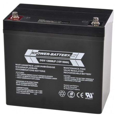 Акумулятор 12V 55Ah RPower OGiV, SCHRACK (Австрія)
