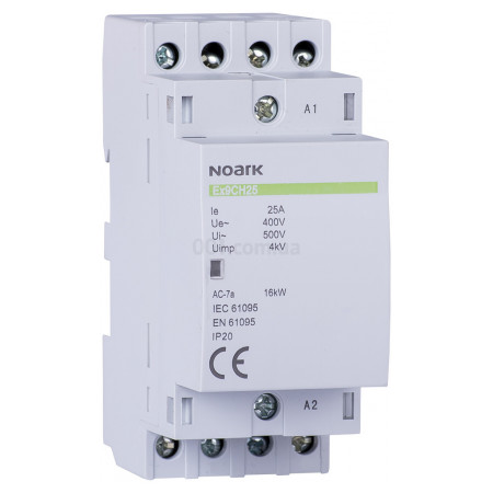 Контактор модульний Ex9CH25 40 25А 24V 4НВ, NOARK