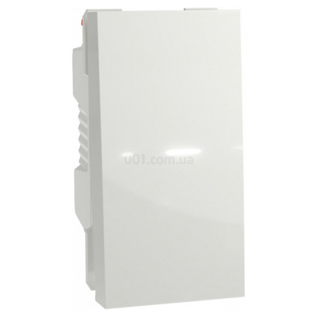 Вимикач 1-клавішний кнопковий (1 модуль) 10А Unica New білий, Schneider Electric